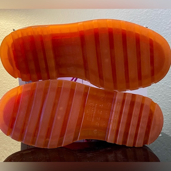 Super Hot MELISSA Pink Jelly Boots Colorblock SOLD OUT Size 8 - Picture 5 of 9